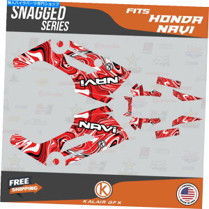 Graphics decal kit z_Eir̃OtBbNLbgi2016-2022j Graphics Kit for HONDA NAVI (2016-2022) Snagged- Red