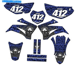Graphics decal kit 2008-2022 TTR 125 Flaming Gearhead Blue Senge Graphics Kit��YA ... 2008-2022 TTR 125 FLAMING GEARHEAD Blue Senge Graphics Kit Compatible with Ya...�y���s�A���i�z