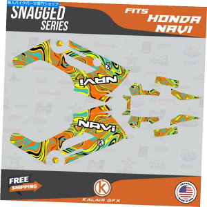 Graphics decal kit z_ir̃OtBbNLbgi2016-2022j Graphics Kit for HONDA NAVI (2016-2022) Snagged- Orange