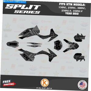 Graphics decal kit KTM 150xcA250xcA300xcA250xc-fA350xc-f̃OtBbNLbgi2012jXvbg -  Graphics Kit for KTM 150XC, 250XC, 300XC, 250XC-F, 350XC-F(2012)Split - Smoke