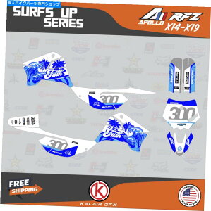 Graphics decal kit Apollo RFZ X4 X5 X6AX14X19 SURFS UPV[Yp̃OtBbNLbg-Blue Graphics Kit for Apollo RFZ X4 X5 X6, X14 to X19 Surfs up Series - Blue