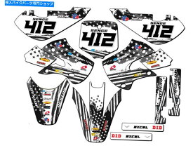 Graphics decal kit 2000-2009 DRZ 110 Merica Matte Black Senge Graphics Kitとスズキと互換性 2000-2009 DRZ 110 MERICA Matte Black Senge Graphics Kit Compatible with Suzuki