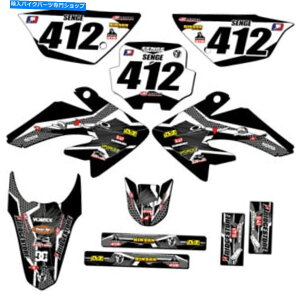 Graphics decal kit 2011-2016 CRF 80 Podium Black Senge Graphics KitとHondaと互換性 2011-2016 CRF 80 PODIUM Black Senge Graphics Kit Compatible with Honda