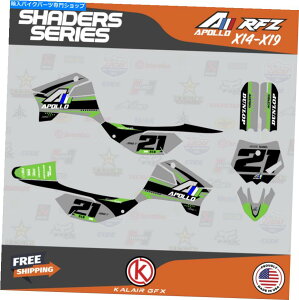 Graphics decal kit Apollo RFZ X4 X5 X6AX14X19VF[_[̃OtBbNLbg - O[ Graphics Kit for Apollo RFZ X4 X5 X6, X14 to X19 Shaders- Green