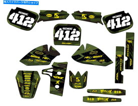 Graphics decal kit All Years RM 60 Apache Matte Green Senge Graphics Kitとスズキと互換性 All Years RM 60 APACHE Matte Green Senge Graphics Kit Compatible with Suzuki