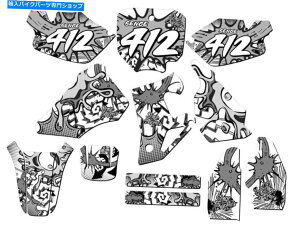 Graphics decal kit 1996-2002 cr 80 Zany White Senge Graphics Kit��Honda�ƌ݊��� 1996-2002 CR 80 ZANY White Senge Graphics Kit Compatible with Honda�y���s�A���i�z