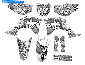 Graphics decal kit 2019-2023 CRF 125 Zany White Senge Graphics KitHondaƌ݊ 2019-2023 CRF 125 ZANY White Senge Graphics Kit Compatible with Honda