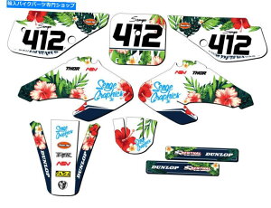 Graphics decal kit 2001-2003 XR 70 Tropic White Senge Graphics Kit��Honda�ƌ݊��� 2001-2003 XR 70 TROPIC White Senge Graphics Kit Compatible with Honda�y���s�A���i�z