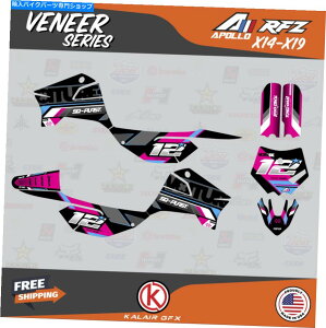 Graphics decal kit �A�|��RFZ X4 X5 X6�AX14?X19�x�j���V���[�Y�p�̃O���t�B�b�N�L�b�g-Magenta Graphics Kit for Apollo RFZ X4 X5 X6, X14 to X19 Veneer Series - Magenta�y���s�A���i�z