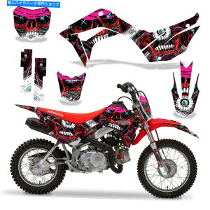 Graphics decal kit �z���_CRF110F�_�[�g�o�C�N�O���t�B�b�N�X�e�b�J�[�L�b�g�f�J�[�����b�vMX 19-20�t�����W�[���b�h Honda CRF110F Dirt Bike Graphic Sticker Kit Decal Wrap MX 19-20 FRENZY RED�y���s�A���i�z