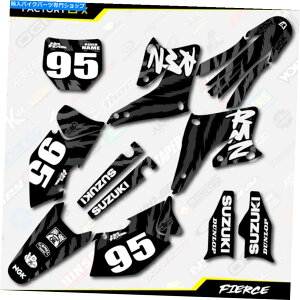 Graphics decal kit BlackWhite Fierce RacingOtBbNLbgtBbg04-06XYLRMZ250XebJ[RMZ 250 Black & White Fierce Racing Graphics Kit fit 04-06 Suzuki RMZ250 Sticker RMZ 250