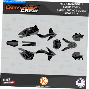 Graphics decal kit KTM 150SX�A250SX�A150XC�A200XC�A300XC�̃O���t�B�b�N�L�b�g�i2011�jOG�N���[ - �� Graphics Kit for KTM 150SX, 250SX, 150XC, 200XC, 300XC (2011) OG Crew - Smoke