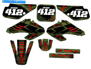Graphics decal kit 2001-2003 XR 70 Apache Matte Green Senge Graphics Kit��Honda�ƌ݊��� 2001-2003 XR 70 APACHE Matte Green Senge Graphics Kit Compatible with Honda�y���s�A���i�z