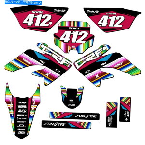 Graphics decal kit 2011-2016 CRF 100 Serape Black Senge Graphics KitHondaƌ݊ 2011-2016 CRF 100 SERAPE Black Senge Graphics Kit Compatible with Honda