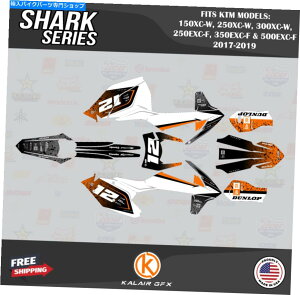 Graphics decal kit KTM 150/250/300XC-W250/350/500EXC-F 2017-19 Shark-Orangep̃OtBbNLbg Graphics Kit for KTM 150/250/300XC-W & 250/350/500EXC-F 2017-19 Shark-Orange