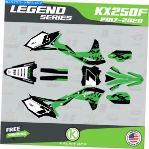 Graphics decal kit ̃OtBbNLbgKX250Fi2017-2020jKX 250FWFhV[Y-Green Graphics Kit for Kawasaki KX250F (2017-2020) KX 250F Legend Series - Green