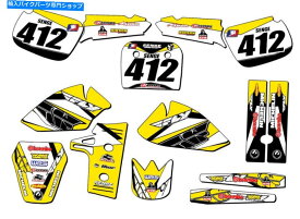 Graphics decal kit All Years RM 60 13フライイエローセンゲグラフィックスキットスズキと互換性 All Years RM 60 13 FLY Yellow Senge Graphics Kit Compatible with Suzuki
