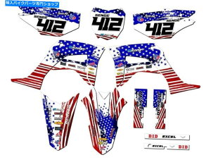 Graphics decal kit 2019-2023 CRF 125 Merica USA Senge Graphics KitHondaƌ݊ 2019-2023 CRF 125 MERICA Usa Senge Graphics Kit Compatible with Honda