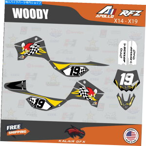 Graphics decal kit Apollo RFZ X4 X5 X6AX14?X19EbfBp̃OtBbNLbg - O[ Graphics Kit for Apollo RFZ X4 X5 X6, X14 to X19 Woody - Grey