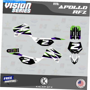 Graphics decal kit Apollo RFZ X4 X5 X6AX14?X19 Vision-Purple-Greenp̃OtBbNLbg Graphics Kit for Apollo RFZ X4 X5 X6, X14 to X19 VISION-Purple-Green