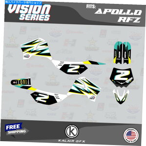Graphics decal kit �A�|��RFZ�̃O���t�B�b�N�L�b�gX4 X5 X6�AX14?X19 Vision-Yellow-Teal Graphics Kit for Apollo RFZ X4 X5 X6, X14 to X19 VISION-Yellow-Teal�y���s�A���i�z