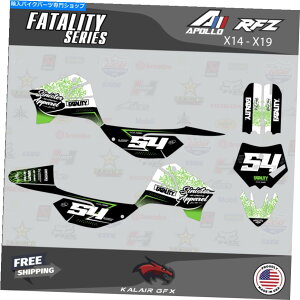 Graphics decal kit Apollo RFZ X4 X5 X6AX14?X19̃OtBbNLbg Graphics Kit for Apollo RFZ X4 X5 X6, X14 to X19 FATALITY-green