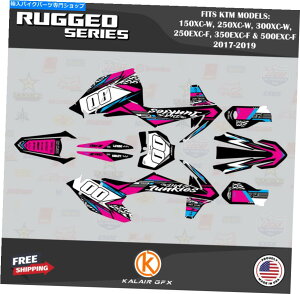 Graphics decal kit KTM 150/250/300xc-W250/350/500EXC-F 2017-19 Rugged-Magentap̃OtBbNLbg Graphics Kit for KTM 150/250/300XC-W & 250/350/500EXC-F 2017-19 Rugged-Magenta