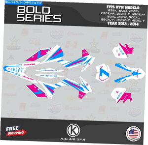 Graphics decal kit KTM 150xcA250xcA300xci2013-2014jBoldV[Yp̃OtBbNLbg - Cyan Magenta Graphics Kit for KTM 150XC, 250XC, 300XC (2013-2014) Bold Series - Cyan Magenta