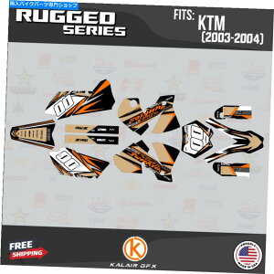 Graphics decal kit KTM SX 125 200 250 450 525 2003-2004���ȃ^���̃O���t�B�b�N�L�b�g Graphics Kit for KTM SX 125 200 250 450 525 2003-2004 Rugged-Tan�y���s�A���i�z