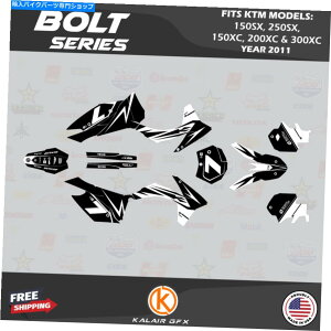 Graphics decal kit KTM 150SXA250SXA150XCA200XCA300XCi2011j{g - zCgp̃OtBbNLbg Graphics Kit for KTM 150SX, 250SX, 150XC, 200XC, 300XC (2011) Bolt - White