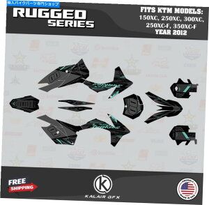 Graphics decal kit KTM 150xc�A250xc�A300xc�A250xc-f�A350xc-f�̃O���t�B�b�N�L�b�g�i2012�j���ȃe�B�[��Shft Graphics Kit for KTM 150XC, 250XC, 300XC, 250XC-F, 350XC-F(2012)Rugged teal Shft