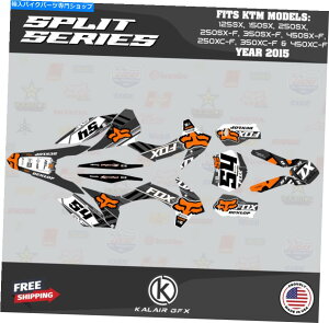 Graphics decal kit KTM 250SX-F�̃O���t�B�b�N�L�b�g�A350SX-F�A450SX-F�i2015�j�X�v���b�g�V���[�Y-OG�z���C�g Graphics Kit for KTM 250SX-F, 350SX-F, 450SX-F (2015) Split-Series - OG White�y���s�A���i�z