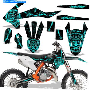 Graphics decal kit �_�[�g�o�C�N�O���t�B�b�N�X�e�b�J�[�L�b�gMX�f�J�[�����b�vKTM 85 SX 18-20 HAVOC TEAL Dirt Bike Graphic Sticker Kit MX Decal Wrap For KTM 85 SX 18-20 HAVOC TEAL�y���s�A���i�z