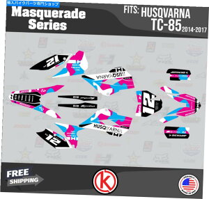 Graphics decal kit Husqvarna TC85 2014 2015 2016 2017 Masquerade-Magenta�̃O���t�B�b�N�L�b�g Graphics Kit for Husqvarna TC85 2014 2015 2016 2017 Masquerade-Magenta