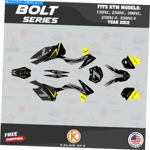 Graphics decal kit KTM 150xcA250xcA300xcA250xc-fA350xc-f̃OtBbNLbgi2012j{g - CG[ Graphics Kit for KTM 150XC, 250XC, 300XC, 250XC-F, 350XC-F(2012)Bolt - Yellow