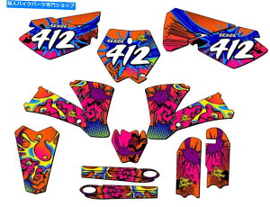 Graphics decal kit 2003-2005 SX 85 Zany Orange Senge Graphics Kit KTMƌ݊ 2003-2005 SX 85 ZANY Orange Senge Graphics Kit Compatible with KTM