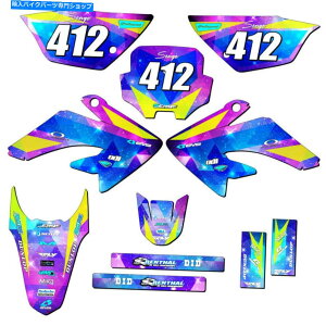 Graphics decal kit 2011-2016 CRF 80Xy[XJfbgMNV[ZQOtBbNXLbgz_ƌ݊ 2011-2016 CRF 80 SPACE KADET Galaxy Senge Graphics Kit Compatible with Honda