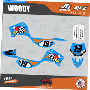 Graphics decal kit Apollo RFZ X4 X5 X6AX14?X19EbfB̃OtBbNLbg - VA Graphics Kit for Apollo RFZ X4 X5 X6, X14 to X19 Woody - Cyan