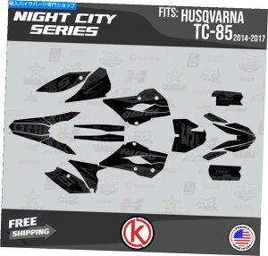Graphics decal kit Husqvarna TC85 2014 2015 2016 2017 Night-City Smoke�̃O���t�B�b�N�L�b�g Graphics Kit for Husqvarna TC85 2014 2015 2016 2017 Night-City Smoke