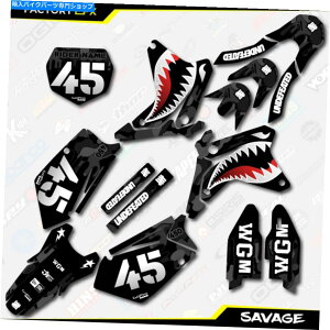 Graphics decal kit �u���b�N�T�x�[�W�J�����[�V���O�O���t�B�b�N�X�L�b�g�t�B�b�g05-06�X�Y�LRMZ450 RMZ 450�f�J�[�� Black Savage Camo Racing Graphics Kit fits 05-06 Suzuki RMZ450 RMZ 450 decal�y���s�A���i�z