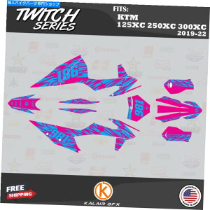 Graphics decal kit KTM 125xcA250xcA300xc 2019 2020 2021 2022 Twitch -MagentãOtBbNLbg Graphics Kit for KTM 125XC, 250XC, 300XC 2019 2020 2021 2022 Twitch - Magenta