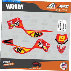 Graphics decal kit Apollo RFZ X4 X5 X6AX14?X19EbfBp̃OtBbNLbg -  Graphics Kit for Apollo RFZ X4 X5 X6, X14 to X19 Woody - Red
