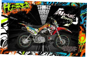 Graphics decal kit z_2013-2020 CRF110F CR125FOtBbNfJ[unX[vbvXLLbg HONDA 2013-2020 CRF110F CR125F GRAPHICS DECALS 'HUSTLER' WRAP SKIN KIT