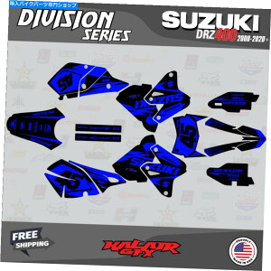 Graphics decal kit �X�Y�LDRZ400 SM S E�iAll Years�jDivision Series�̃O���t�B�b�N�L�b�g-Blue Shift Graphics kit for Suzuki DRZ400 SM S E (All years) Division Series - Blue Shift�y���s�A���i�z