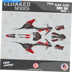 Graphics decal kit Gasgas MC 65�i2021-2023�j�̃O���t�B�b�N�L�b�g�N���[�N���b�h�V�t�g Graphics Kit for GasGas MC 65 (2021-2023) CLOAKED-Red Shift�y���s�A���i�z