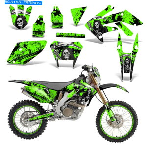Graphics decal kit z_CRF250X_[goCNOtBbNLbgfJ[bvfRXebJ[2004-2016 REAPGRN Honda CRF250X Dirt Bike Graphics Kit Decal Wrap Deco Stickers 2004-2016 REAP GRN