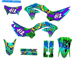 Graphics decal kit 2020-2022 klx 230 cawasakiƌ݊̂Zany Green SengeOtBbNXLbg 2020-2022 KLX 230 ZANY Green Senge Graphics Kit Compatible with Kawasaki