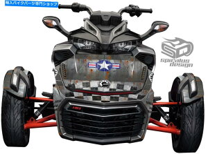 Graphics decal kit Can Am Spyder F3fJ[OtBbNbvLbg-Ol Warbird FrontAHoodFender Kit Can Am Spyder F3 Decal Graphic Wrap kit - Ol Warbird Front, Hood & Fender kit