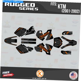 Graphics decal kit KTM SX SXFのグラフィックキット125 250 380 520 525（2001-2002）頑丈なオレンジ色のシフト Graphics Kit for KTM SX SXF 125 250 380 520 525 (2001-2002) Rugged -Orange Shift