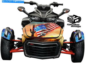 Graphics decal kit Can Am Spyder F3fJ[OtBbNbvLbg-HoodFender KituAmericana Desertv Can Am Spyder F3 Decal Graphic Wrap kit - Hood & Fender kit "Americana Desert"